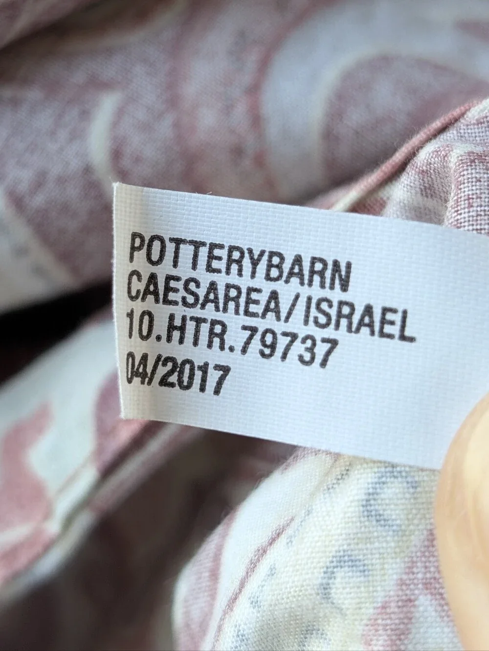 Pottery Barn Caesarea/Israel Paisley Duvet Cover Burgundy Mauve Dusty Floral
